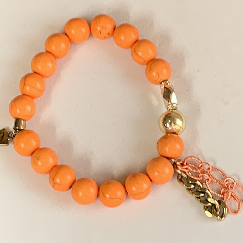 Euc Erimish Mango Stack 6 Stretch Bracelets Dangl… - image 4